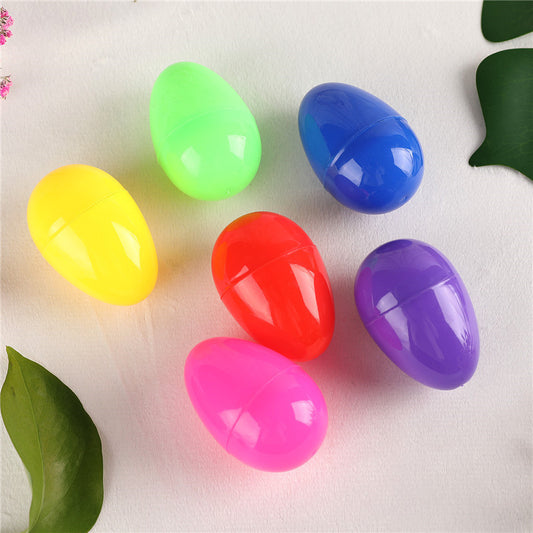 60Pcs Fillable Plastic Easter Egg Hunt Party Supply Pack Assorted Color Plastic Eggs
